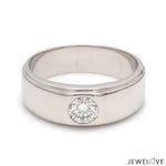 Load image into Gallery viewer, Classic Platinum Solitaire Love Bands SJ PTO 101 - Hi-Polish
