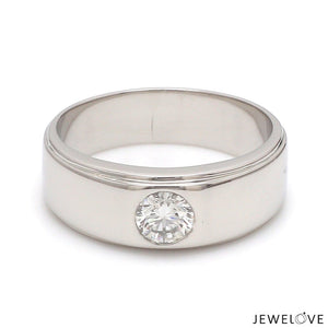 Classic Platinum Solitaire Love Bands SJ PTO 101 - Hi-Polish