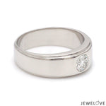 Load image into Gallery viewer, Classic Platinum Solitaire Love Bands SJ PTO 101 - Hi-Polish
