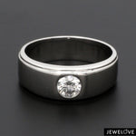 Load image into Gallery viewer, Classic Platinum Solitaire Love Bands SJ PTO 101 - Hi-Polish
