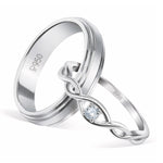 Load image into Gallery viewer, Classic Yet So Different Platinum Couple Rings JL PT 909
