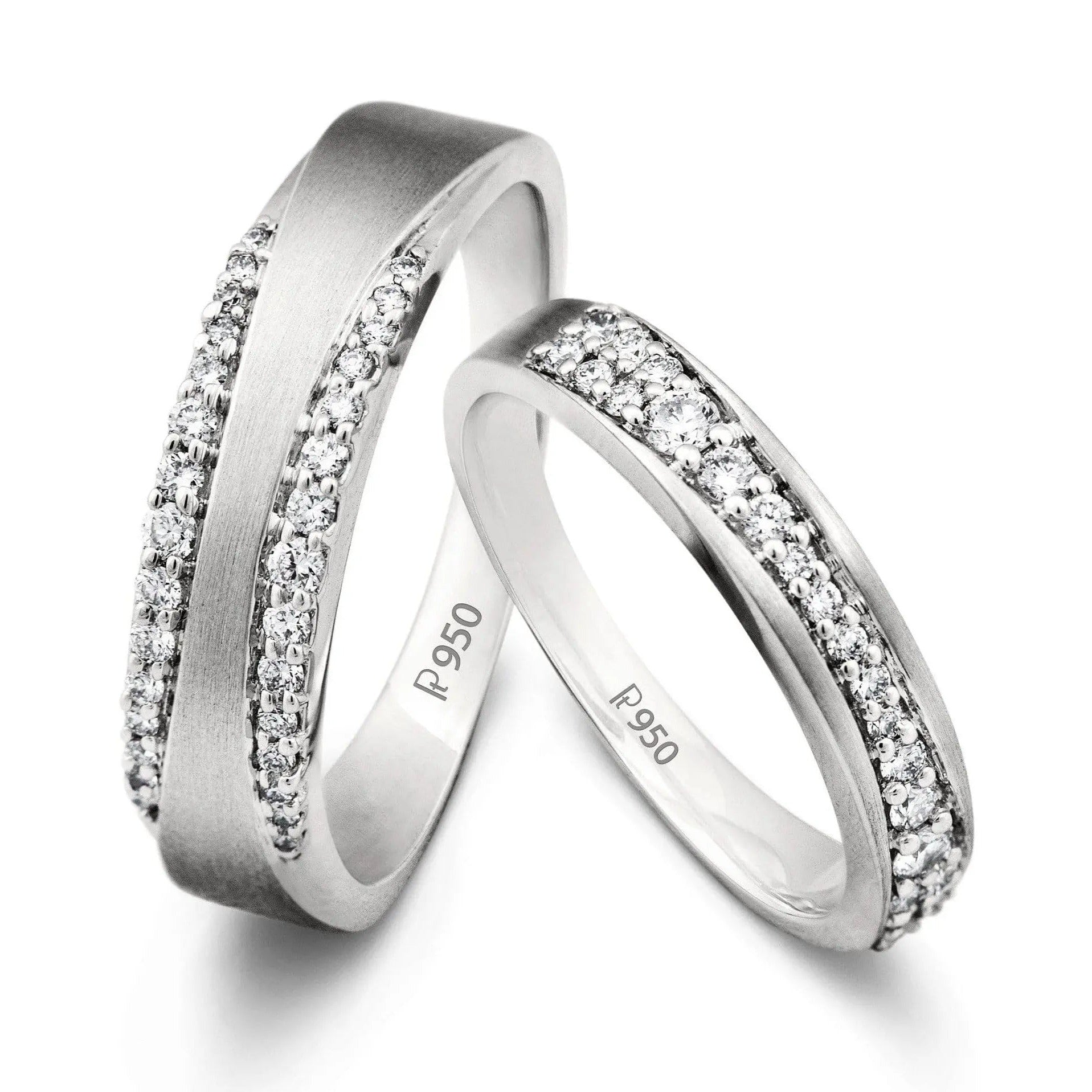 Complementary Platinum Love Bands with Pathways JL PT 211