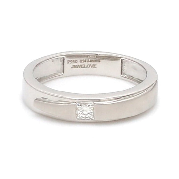 Conjoining Platinum Rings for Couples with Single Diamonds JL PT 599