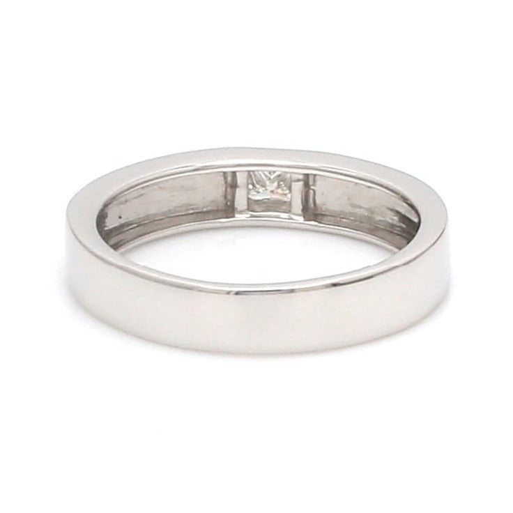 Conjoining Platinum Rings for Couples with Single Diamonds JL PT 599