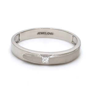 Conjoining Platinum Rings for Couples with Single Diamonds JL PT 599