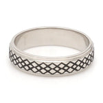 Load image into Gallery viewer, Criss-cross Pattern with Enamel Platinum Unisex Ring JL PT 5945-A
