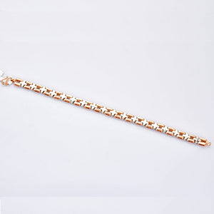 Cross Roads Platinum & Rose Gold Fusion Bracelet JL PTB 707