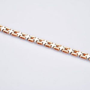 Cross Roads Platinum & Rose Gold Fusion Bracelet JL PTB 707