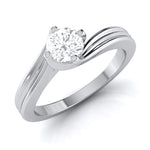 Load image into Gallery viewer, Curvy 0.40 cts. Platinum Solitaire Engagement Ring for Women JL PT G-124
