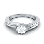 Load image into Gallery viewer, Curvy 0.40 cts. Platinum Solitaire Engagement Ring for Women JL PT G-124
