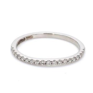 Curvy Half Eternity Platinum Ring with Diamonds JL PT 585