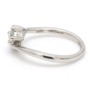 Curvy Platinum Solitaire Ring for Women JL PT 510