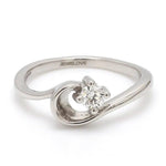 Load image into Gallery viewer, Curvy Platinum Solitaire Ring for Women JL PT 510
