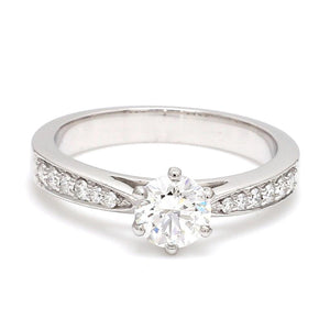 70-Pointer Platinum Diamond Solitaire Ring JL PT 917