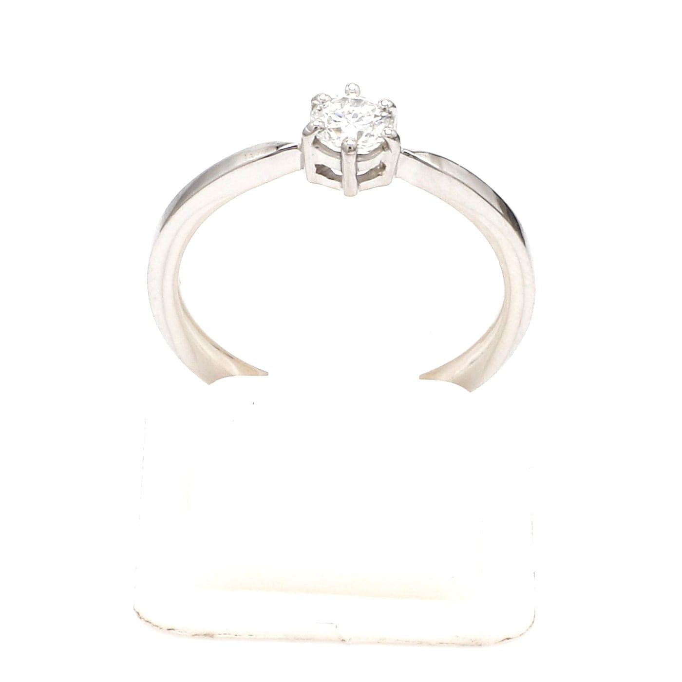 25 Pointer Basket 6 Prong Solitaire Ring made in Platinum SKU 0012-A