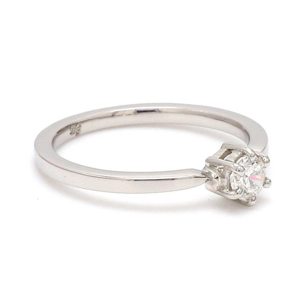 25 Pointer Basket 6 Prong Solitaire Ring made in Platinum SKU 0012-A