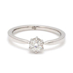 Load image into Gallery viewer, 25 Pointer Basket 6 Prong Solitaire Ring made in Platinum SKU 0012-A
