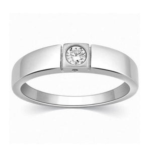 25-Pointer Single Diamond Platinum Ring for Men SJ PTO 311-Z