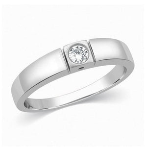 25-Pointer Single Diamond Platinum Ring for Men SJ PTO 311-Z