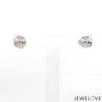 Load image into Gallery viewer, 5mm Platinum Half Ball Earrings Studs JL PT E 187-A
