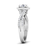 Load image into Gallery viewer, 30-Pointer Halo Solitaire Platinum Engagement Ring JL PT 499-A
