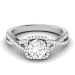 Load image into Gallery viewer, 30-Pointer Halo Solitaire Platinum Engagement Ring JL PT 499-A
