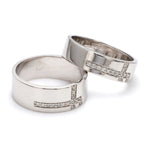 Load image into Gallery viewer, Designer Platinum Love Bands with Diamonds JL PT 162
