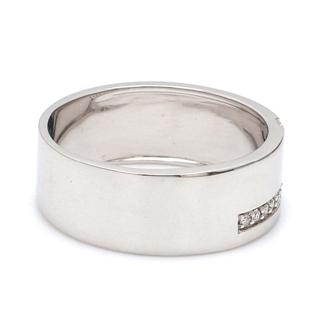 Designer Platinum Love Bands with Diamonds JL PT 162