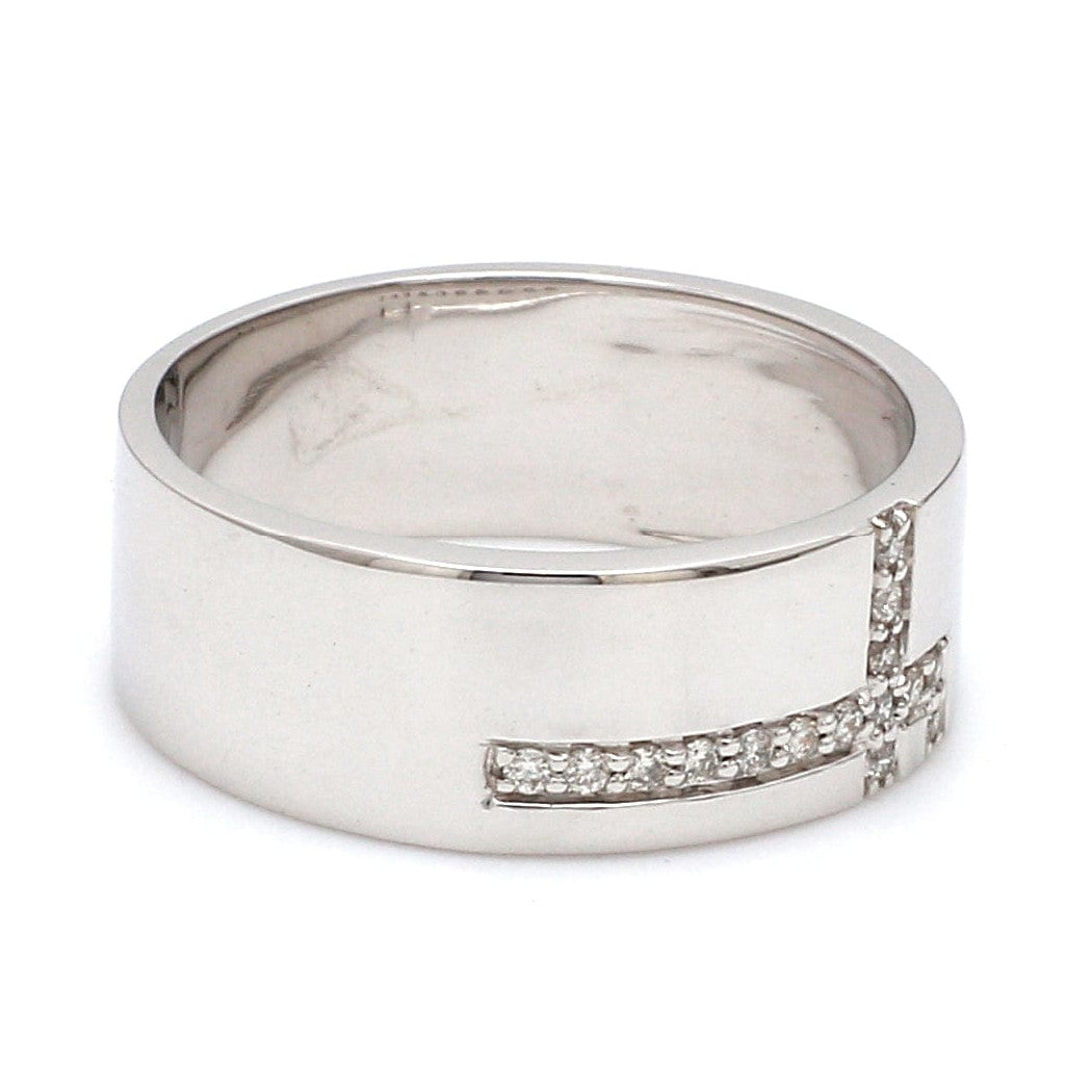 Designer Platinum Love Bands with Diamonds JL PT 162