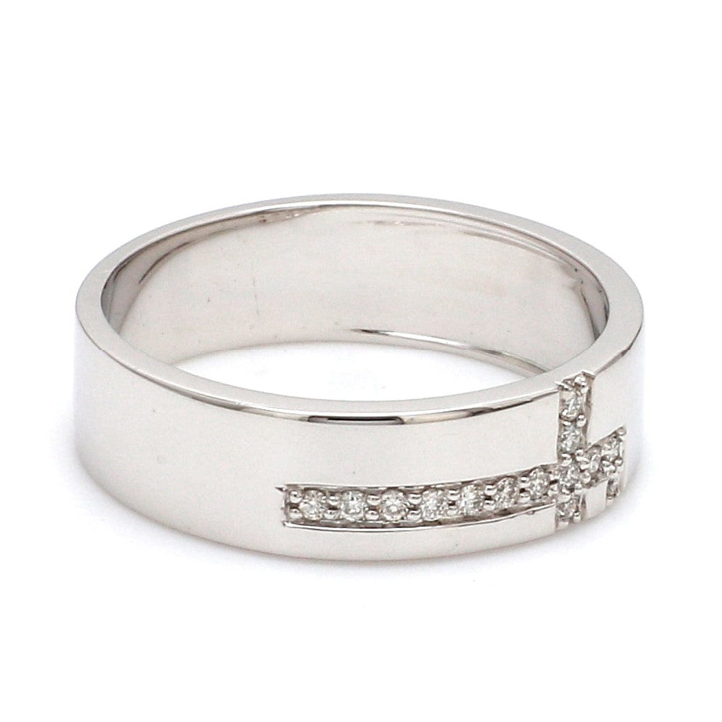 Designer Platinum Love Bands with Diamonds JL PT 162