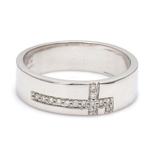 Designer Platinum Love Bands with Diamonds JL PT 162