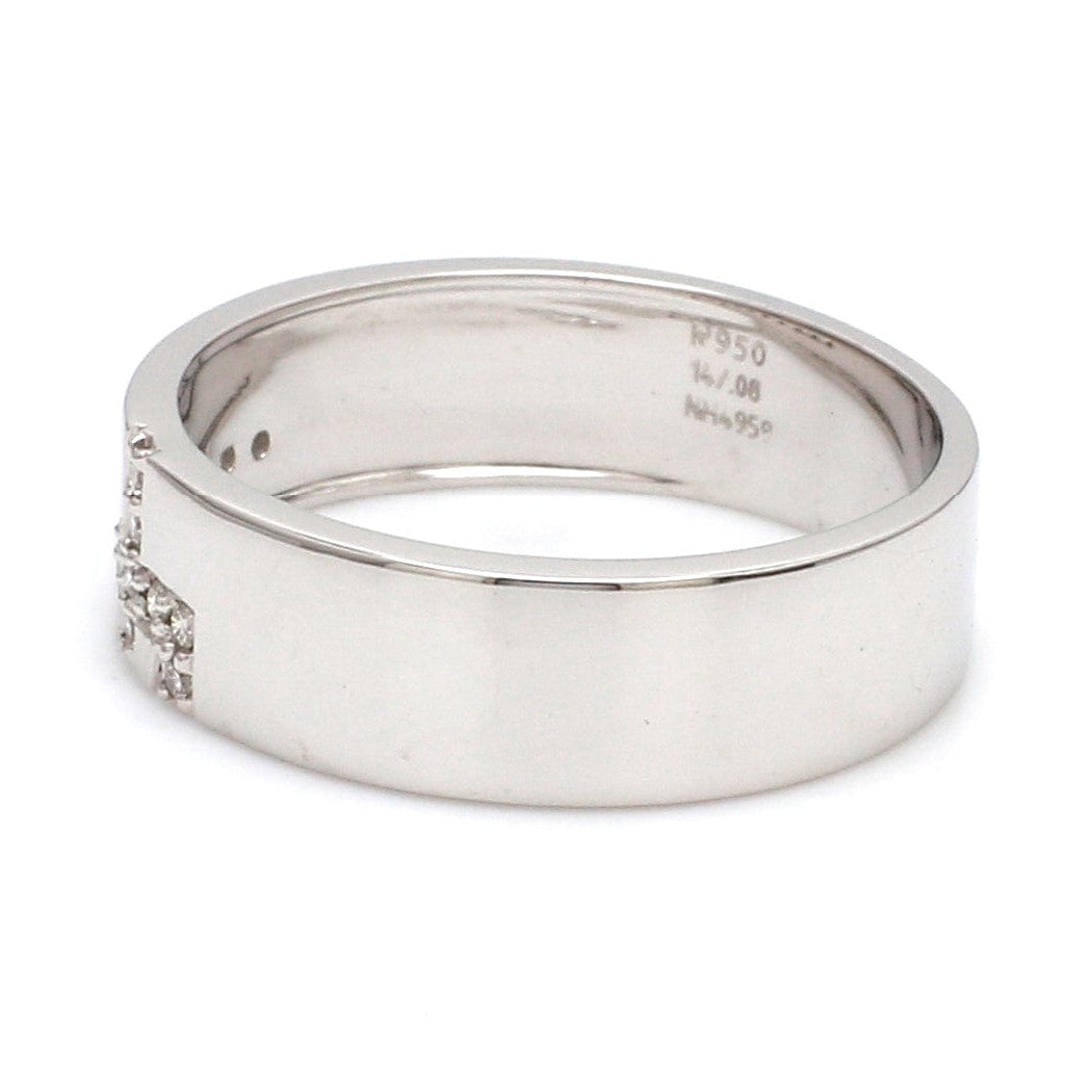 Designer Platinum Love Bands with Diamonds JL PT 162