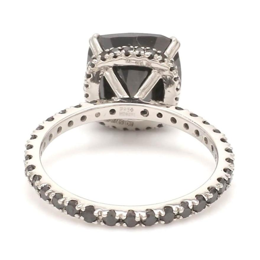 Customised Designer Platinum Ring Black Diamond JL PT 1149