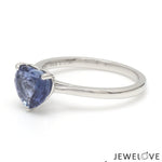 Load image into Gallery viewer, Heart Cut Blue Sapphire Platinum Ring JL PT 19008-Z
