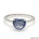 Load image into Gallery viewer, Heart Cut Blue Sapphire Platinum Ring JL PT 19008-Z
