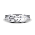 Load image into Gallery viewer, Infinity Platinum Solitaire Ring for Women JL PT 468
