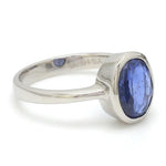 Load image into Gallery viewer, Customised Natural Blue Sapphire Platinum Astrology Ring for Rashi JL PT 1147
