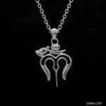 Load image into Gallery viewer, Customised Plain Platinum Shiv Ji Trishul Pendant JL PT P Trishul-1   Jewelove.US
