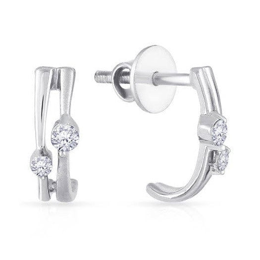 Platinum Earrings with Diamonds JL PTE 177