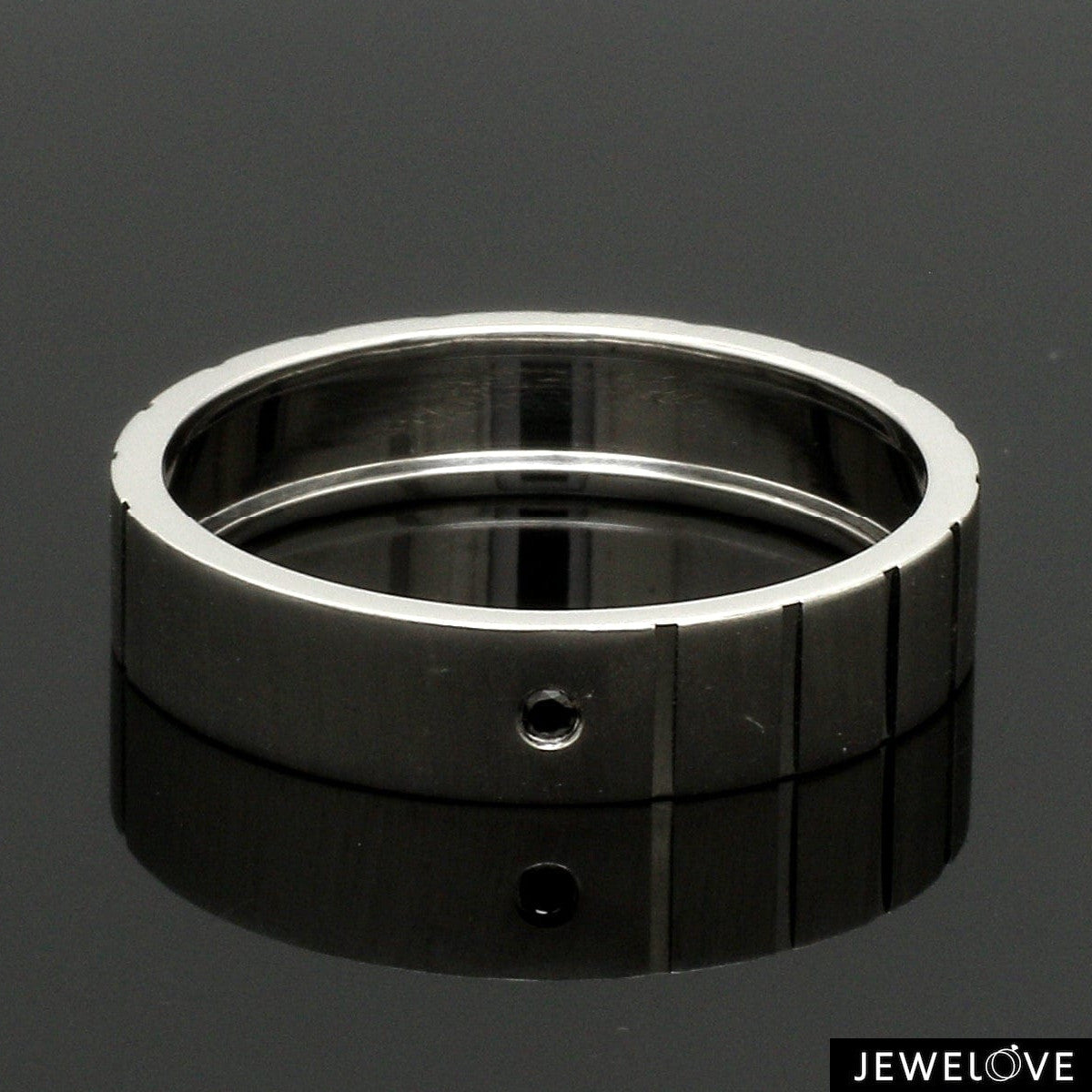 Platinum Men’s Rings with Black Diamond JL PT 953-Black