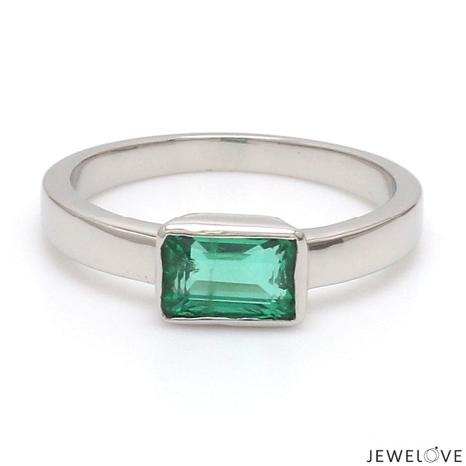 Platinum Ring with Emerald JL PT 1309