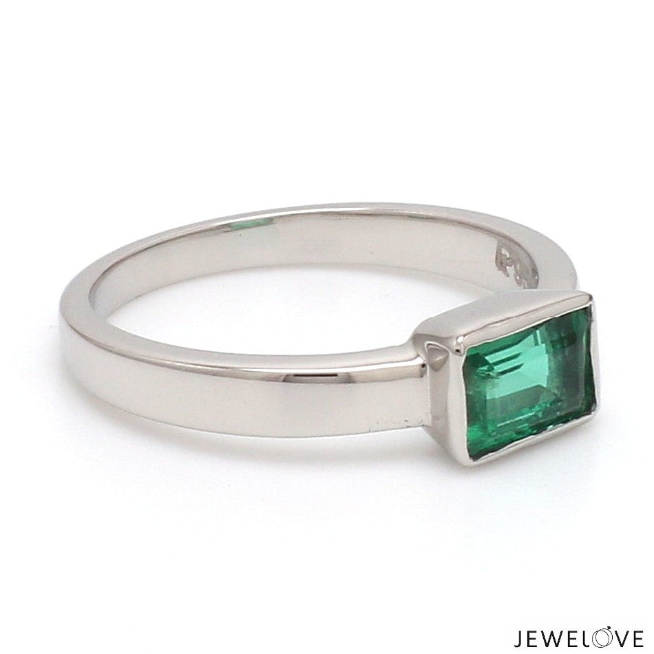 Platinum Ring with Emerald JL PT 1309