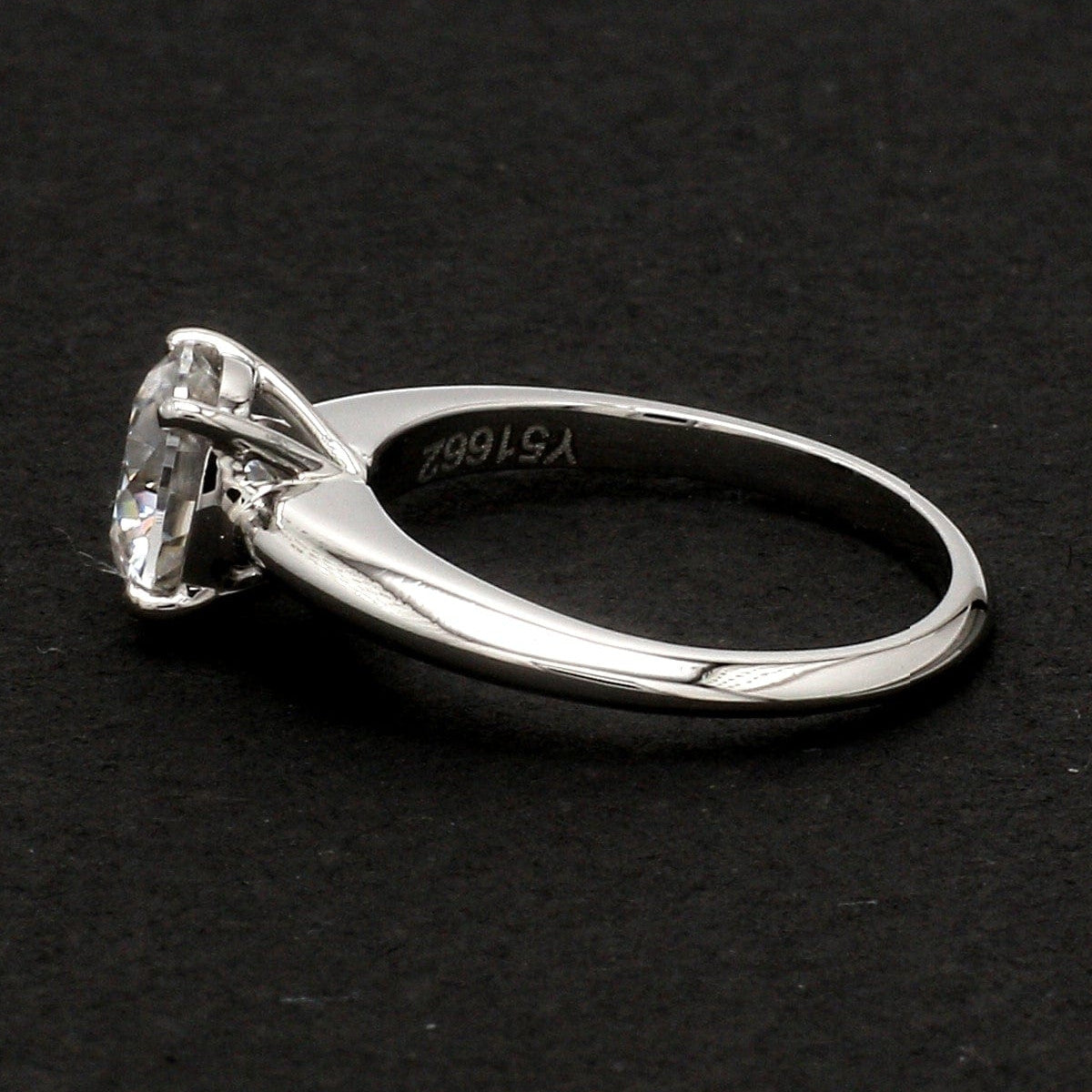 Customised Platinum Ring with Moissanite JL PT 1270