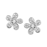 Load image into Gallery viewer, Cute Flowery Platinum Earrings with Diamonds JL PT E 158
