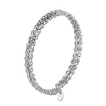 Load image into Gallery viewer, Dazzling Shiny 2-row Japanese Platinum Bracelet for Women with Diamond Cut Balls JL PTB 722
