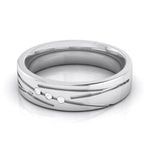 Load image into Gallery viewer, Designer 3 Diamond Platinum Love Bands JL PT R-8007
