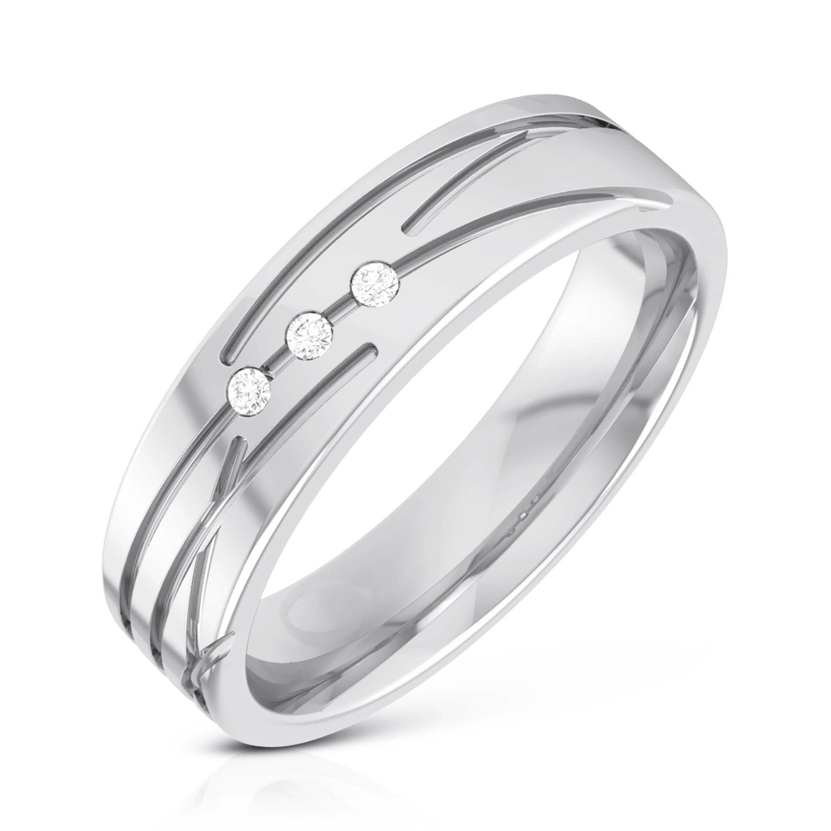 Designer 3 Diamond Platinum Love Bands JL PT R-8007