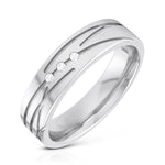 Load image into Gallery viewer, Designer 3 Diamond Platinum Love Bands JL PT R-8007
