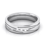 Load image into Gallery viewer, Designer 3 Diamond Platinum Love Bands JL PT R-8007
