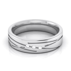 Designer 3 Diamond Platinum Love Bands JL PT R-8007